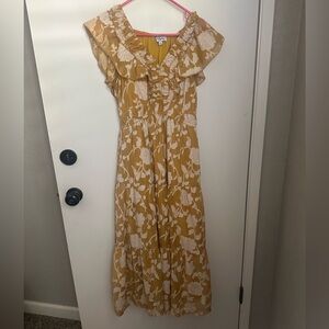Polagram Yellow and White Floral Maxi Dress